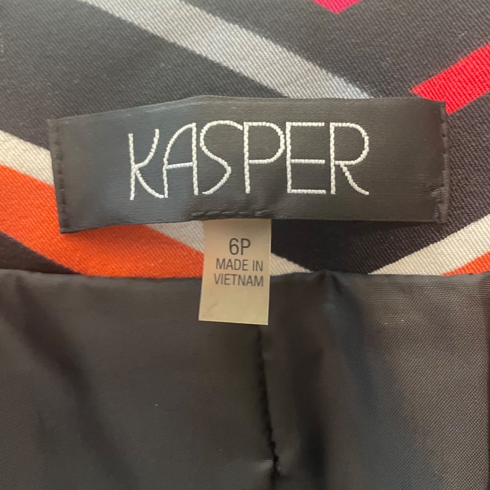 Euc Kasper Multi-Color Blazer Size 6p - image 3